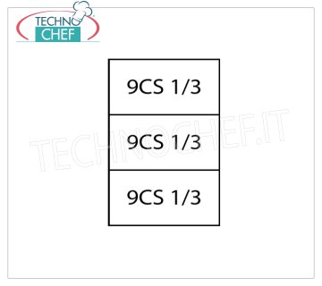 TECHNOCHEF - Set 3 Cestelli 1/3 per cuocipasta, Mod.9CP3 Set 3 Cestelli 1/3 per Cuocipasta Linea 900