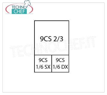 TECHNOCHEF - Set 1 Cestello 2/3 + 2 Cestelli 1/6 per cuocipasta, Mod.9CP6