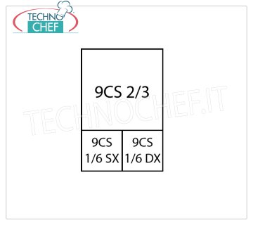 TECHNOCHEF - Set 1 Cestello 2/3 + 2 Cestelli 1/6 per cuocipasta, Mod.9CP6 Set 1 Cestello 2/3 +  2 Cestelli 1/6 per Cuocipasta Linea 900