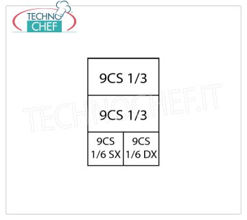 TECHNOCHEF - Set 2 Cestelli 1/3 + 2 Cestelli 1/6 per cuocipasta, Mod.9CP7
