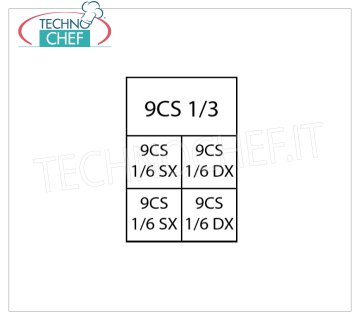 TECHNOCHEF - Set 1 Cestello 1/3 + 4 Cestelli 1/6 per cuocipasta, Mod. 9CP8 Set 1 Cestello 1/3 + 4 Cestelli 1/6 per Cuocipasta Linea 900