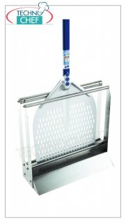 Pale pizza, portapale, accessori Poggia pala in acciaio inox, misura fino a 50, dim. mm 530x160x390h