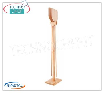Gi-Metal - Portapale in legno con base, Linea Vintage, altezza cm.170 - mod.ACB-BS Appendi pala/palettino doppio fronte con base, realizzato in legno, Linea Vintage, alto mm 1700