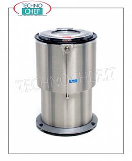 Lavaverdure-Lavacentrifughe Centrifuga per verdure in acciaio inox, capacità 45 litri, carico produzione 8 Kg, velocità 450 giri/min, V.400/3, Kw.0,25, Peso 80 Kg, dim.mm.550x630x890h