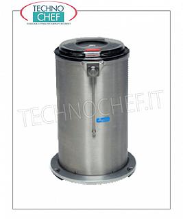 Lavaverdure-Lavacentrifughe Centrifuga per verdure in acciaio inox, capacità 25 litri, carico produzione 4 Kg, velocità 450 giri/min, V.400/3, Kw.0,15, Peso 40 Kg, dim.mm.460x500x690h