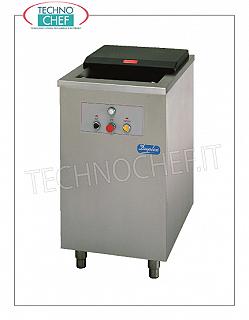 Dissipatori di rifiuti a Carica  Continua su Mobile Dissipatore di rifiuti a carica continua con quadro comandi, capacità produttiva Kg/h 300, V.400/3, Kw.3,00, Peso 132 Kg, dim.mm.500x700x940h