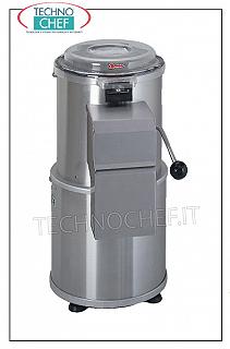 Pelapatate Pelapatate inox, capacità produttiva 200 Kg/h, carico patate 5 Kg, V.400/3, Kw.0,37, Peso 39 Kg, dim.mm.350x550x700h