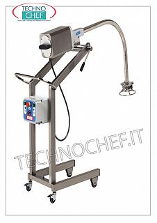 Technochef - Mixer - Frantumatori ad immersione Carrellato, Turbo miscelatore, mod. MT200 Mixer ad immersione carrellato, Turbomiscelatore, velocità giri/min 1400, V 400/3, Kw 1,10, Peso 65, dim.mm.600x910x1700h