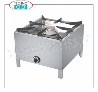 fornellone gas da pavimento, 1 bruciatore da 11 Kw FORNELLONE A GAS PROFESSIONALE da PAVIMENTO con 1 FUOCO, bruciatore rimovibile da Kw.11,00, peso 21,40 Kg, dim.mm.605x605x460h