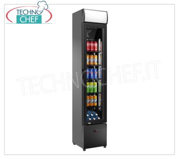 Vetrina FRIGO per BIBITE, 1 Porta, Temp.+2°/+10°C, lt.105, Classe E, Larga cm 36