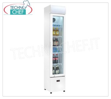 Vetrina FRIGO per BIBITE, 1 Porta, Temp.+2°/+10°C, lt.105, Classe E, Larga cm 36