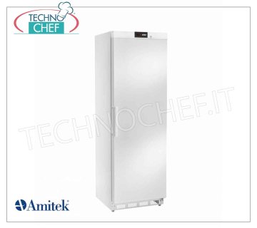 Amitek - Armadio Frigo 1 Porta, lt.350, Statico, Temp.0°/+ 8°C, Classe  C, mod. AKD 400R Armadio Frigorifero 1 Porta, Professionale, struttura esterna in lamiera  bianca, interno in ABS, lt. 360, Temp. 0°/+8°C, ECOLOGICO in Classe C, Gas R600a, Statico con ventilatore interno, V.230/1, Kw.0,130, Peso 69 Kg, dim.mm.600x600x1855h