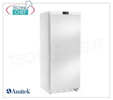 Amitek - Armadio Frigo 1 Porta, lt.580, Statico, Temp.0°/+8°C, Classe C, mod. AKD 600R Armadio Frigorifero 1 Porta, Professionale, struttura esterna in lamiera bianca, interno in ABS, lt.560, Temp.0°/+8°C, ECOLOGICO in Classe C, Gas R600a, Statico con ventilatore interno, V.230/1, Kw.0,130, Peso 90 Kg, dim.mm.777x710x1895h