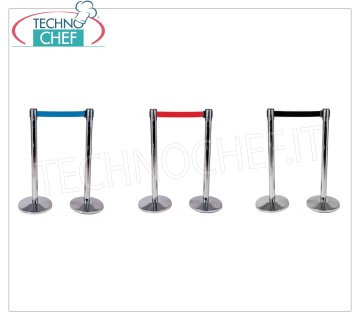 Colonne inox con nastro retraibile mt.2