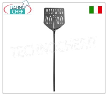 Pala Pizza Quadra Forata per Infornare in Alluminio Anodizzato duro cm 36x36, Linea Tulip