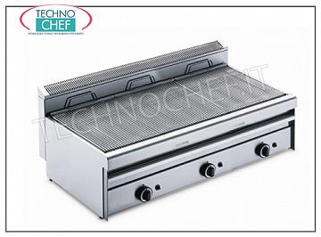 GRILL VAPOR GAS versione TOP, 3 Moduli - ARRIS - Serie 700 - Richiedere Preventivo GRILL VAPOR GAS versione TOP, in acciaio inox AISI 430, 3 MODULI a comandi indipendenti con 3 ZONE DI COTTURA da mm 390x550, completa di grigliato a tondini, potenza termica 25,5 kw, dimensioni esterne mm 1195x700x315h