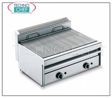 GRILL VAPOR Gas Modulo cottura Top con Doppi Comandi - Serie 700 - Richiedere Preventivo GRILL VAPOR GAS versione TOP, in acciaio inox AISI 430, 2 MODULI a comandi indipendenti con 2 ZONE DI COTTURA da mm 390x550, completa di grigliato a tondini, potenza termica 17 kw, dimensioni esterne mm 800x700x315h