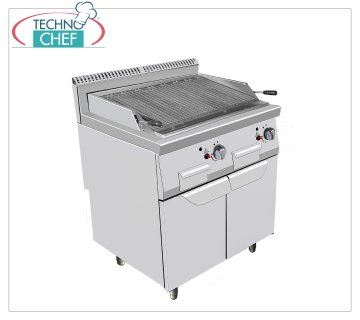 Technochef - GRIGLIA a PIETRA LAVICA su MOBILE, Kw.14,00