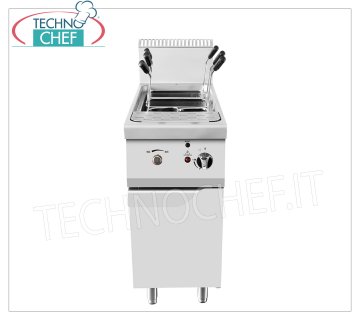 Technochef - CUOCIPASTA a GAS su MOBILE, 1 VASCA da lt.35 CUOCIPASTA a GAS su MOBILE, Linea 900, 1 vasca inox da lt.35, cestelli inox inclusi, potenza termica Kw.13,5, dim.mm.400x900x1140h,