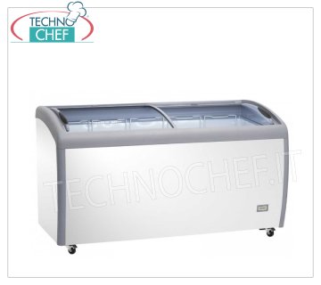 Congelatore orizzontale a pozzetto, lt. 300, Porte in vetro, Temp. 0+8°C / ≤ -18 °C, Classe F, Mod.AX300CFG
