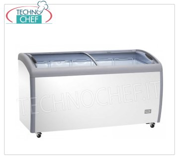 Congelatore orizzontale a pozzetto, lt. 400, Porte in vetro, Temp. 0+8°C / ≤ -18 °C, Classe F, Mod.AX400CFG