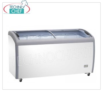 Congelatore orizzontale a pozzetto, lt. 500, Porte in vetro, Temp. 0+8°C / ≤ -18 °C, Classe F, Mod.AX500CFG