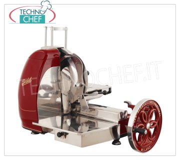 BERKEL - Affettatrice a Volano Mod.B116 , lama Ø 370 mm, Affettatrice manuale a volano colore rosso, con lama diametro mm 370, Peso 80 Kg, dim.mm.960x780x720h