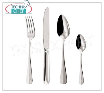 ARTHUR KRUPP - Posate da Tavola in acciaio INOX 18/10 - Finitura Lucida, Linea BAGUETTE