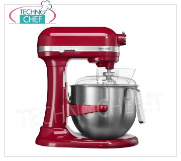 KITCHENAID - Planetaria Professionale HEAVY DUTY lt 6,9 - Robot da cucina, Rosso, Mod.K7R Impastatrice planetaria KITCHENAID, Linea HEAVY DUTY, colore ROSSO, con vasca inox da lt.6,9, V 230/1, Kw.0,500, Peso 12 Kg, dim.mm.338x371x417h