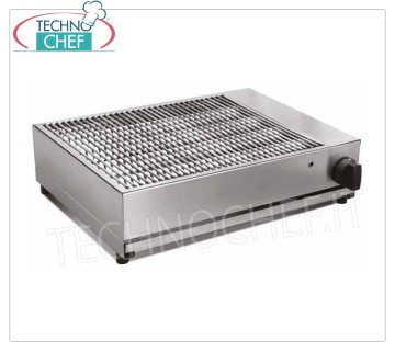 Technochef- GRIGLIA a GAS PROFESSIONALE da banco, 1 ZONA di COTTURA RADIANTE, mod.BIG6045GG GRIGLIA a GAS PROFESSIONALE da banco, con 1 ZONA di COTTURA RADIANTE da mm.500x415, potenza termica Kw.7, peso 15 Kg, dim.mm.600x450x170h