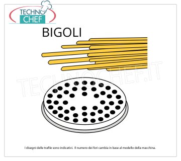 FIMAR - TRAFILA BIGOLI in LEGA OTTONE-BRONZO Trafila per bigoli in lega di ottone-bronzo Ø 3 mm, per mod.MPF2.5N/MPF4N e mod.PF25E/PF40E.