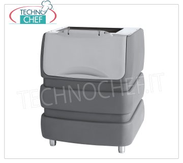 Contenitori/Depositi per macchine ghiaccio, capacità 240 Kg. Deposito ghiaccio in polietilene altamente isolato, capacità 240 Kg, utilizzabile con: produttori granulari Mod.G 160/280/510, produttori in cubetti: Mod.C 150 e VM 350/500/900, Peso Kg.61, dimensioni mm 942x795x1053h.