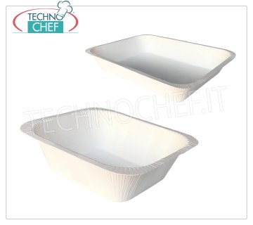 Vaschette TERMOSALDABILI BIO in CA+PLA per Alimenti, Confezioni da: 75 a 100 Pezzi Vaschette termosaldabili biodegradabili in CA+PLA per alimenti da mm 137x125x45h, capacità 500 ml,  adatte per termosigillatrici - PREZZO per CONFEZIONE da 100 pezzi