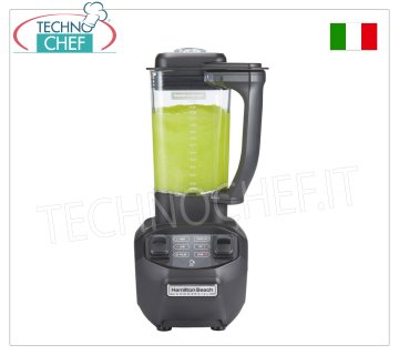 HAMILTON BEACH - Frullatore/Blender RIO Professionale da lt.1,4, Mod.BLENDERRIO Frullatore-Blender, HAMILTON BEACH, con bicchiere in copoliestere da 1,4 lt, versione High Performance, con sistema Wave Action, V.230/1, 3,2 A, Peso 4,3 Kg, dim.mm.190x216x410h