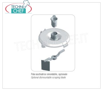 TECHNOCHEF - Pala raschiatrice smontabile, Mod.IB4003030 Pala raschiatrice smontabile per Cutter Mod.BLITZ