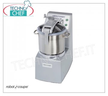 CUTTER-OMOGEINIZZATORE BLIXER 20, capacità vasca lt.20, Marca ROBOT COUPE, professionale CUTTER-OMOGEINIZZATORE BLIXER 20, Marca ROBOT COUPE, con Vasca da 20 lt - 2 velocità,  1500-3000 giri/minuto, Comandi ad Impulso, V. 400/3, Kw 4,4, Peso 77 kg, Dimensioni mm 680x630x780h