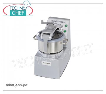 CUTTER-OMOGEINIZZATORE BLIXER 8, capacità vasca lt.8, Marca ROBOT COUPE, professionale CUTTER-OMOGEINIZZATORE BLIXER 8, Marca ROBOT COUPE, con Vasca da 8 lt - 2 velocità,  1500-3000 giri/minuto, Comandi ad Impulso, V. 400/3, Kw.2,2, Peso 39 kg, Dimensioni mm 315x545x605h