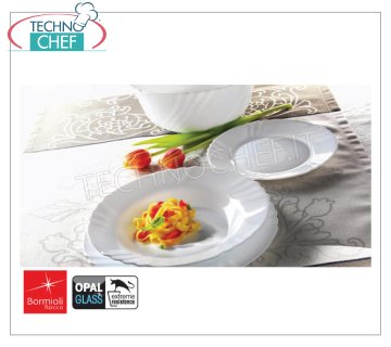BORMIOLI ROCCO - Collezione EBRO in VETRO OPALE BIANCO - Piatti per Ristorante