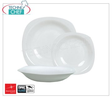 BORMIOLI ROCCO - Collezione PARMA in VETRO OPALE BIANCO - Piatti per Ristorante