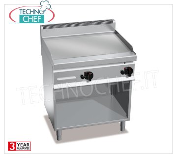 FRY TOP a GAS con PIASTRA LISCIA in MULTIPAN, su VANO, mod.G7FL8M-2 FRY TOP a GAS con PIASTRA LISCIA, BERTOS, Linea MACROS 700, Serie MULTIPAN, DOPPIO modulo su VANO a GIORNO con ZONA COTTURA da mm 795x500, COMANDI INDIPENDENTI, potenza termica Kw.13,8, Peso 88 Kg, dim.mm.800x700x900h
