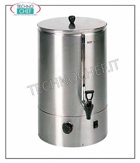 Distributori bevande calde prima colazione Produttore e distributore di acqua calda in acciaio inox 18/10. 1 l di acqua calda ogni 2 min. con una riserva massima di 7,7 l, V 230/1, Kw 2,4, mm 336x440x576 h, peso Kg 10.