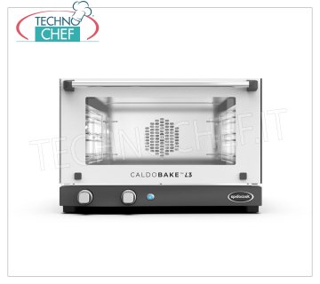 Spidocook - FORNO CONVEZIONE Elettrico, 3 Teglie da cm 46x33, Professionale,  mod.CALDOBAKEL3 Forno convenzione elettrico Ventilato, per GASTRONOMIA e PASTICCERIA, capacità 3 Teglie da mm 460x330, temperatura regolabile da 30°C a 260°C, comandi manuali, Tecnologia AIR.PLUS e DRY.PLUS, V.230/1, Kw.2,7, Peso 20 Kg, Dim.mm.600x587x402h