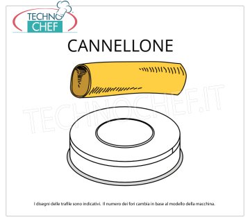 Technochef - TRAFILA CANNELLONE RIPIENO in LEGA OTTONE-BRONZO