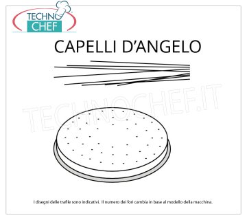 Technochef - TRAFILA CAPELLI D'ANGELO in LEGA OTTONE-BRONZO