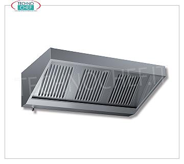 Cappe aspiranti inox a Parete senza Motore, serie SNACK, Profonde 700 mm