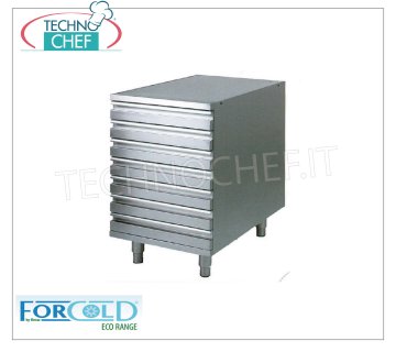 Cassettiera porta-pagnottine pizza con 7 cassetti - NUOVA - Prezzo OCCASIONE! Cassettiera porta-Pagnottine Pizza con 7 cassetti senza piano, dim.mm.520x800x810h