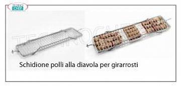 Schidione per girarrosti Schidione per Polli alla Diavola per Girarrosto Mod. P10/4
