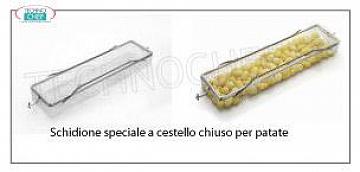 Schidione per girarrosti Schidione speciale a Cestello chiuso per patate per Girarrosto Mod. P10/4