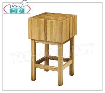 Ceppi Macelleria in legno di Acacia Spessore cm 17 con Piedistallo