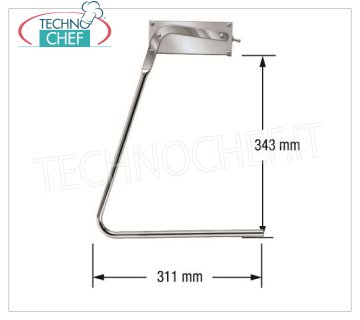 Technochef - Coppia di Supporti a C, Cod.CLHIGH